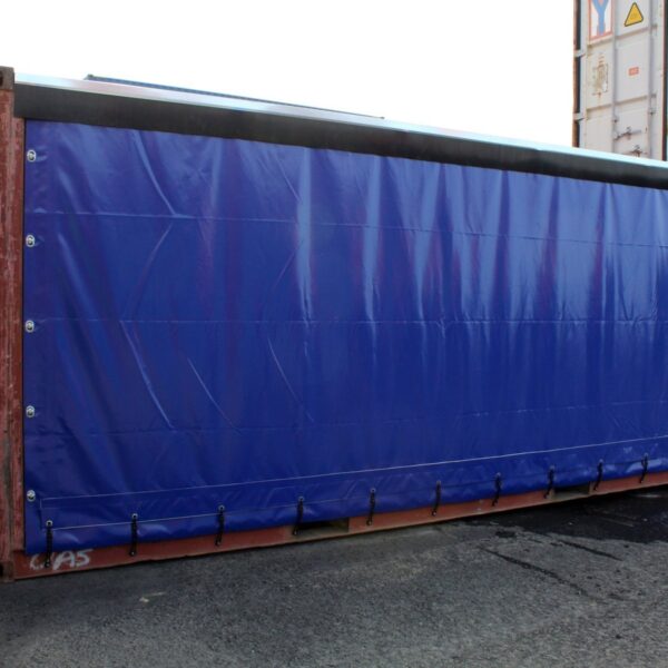 20′ Storage Container with tarpaulin wall